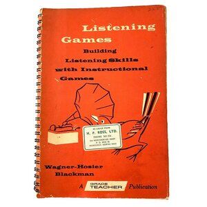 Listening Games Wagner Hosier Blackman Spiral Bound Education Homeschool Vtg 60s